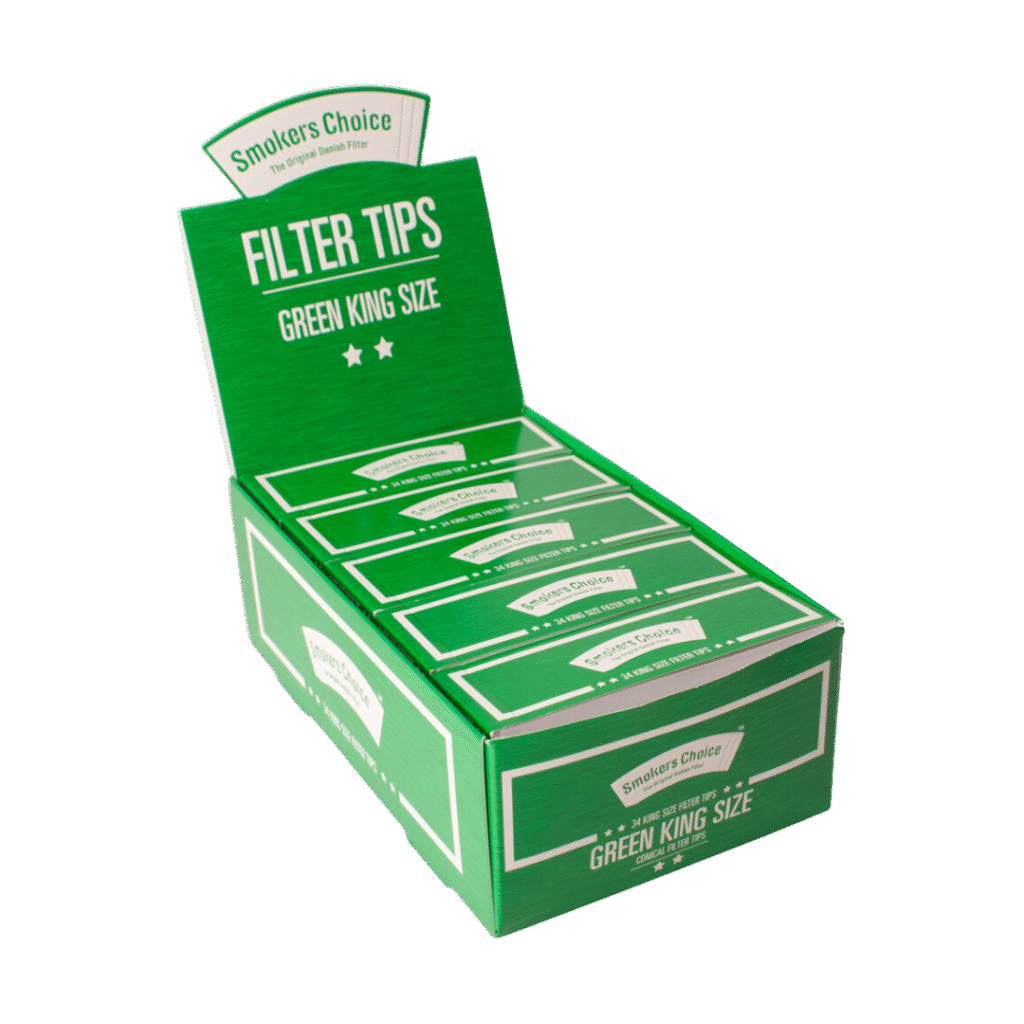 Smokers Choice - 34 King Size grønne filtertips