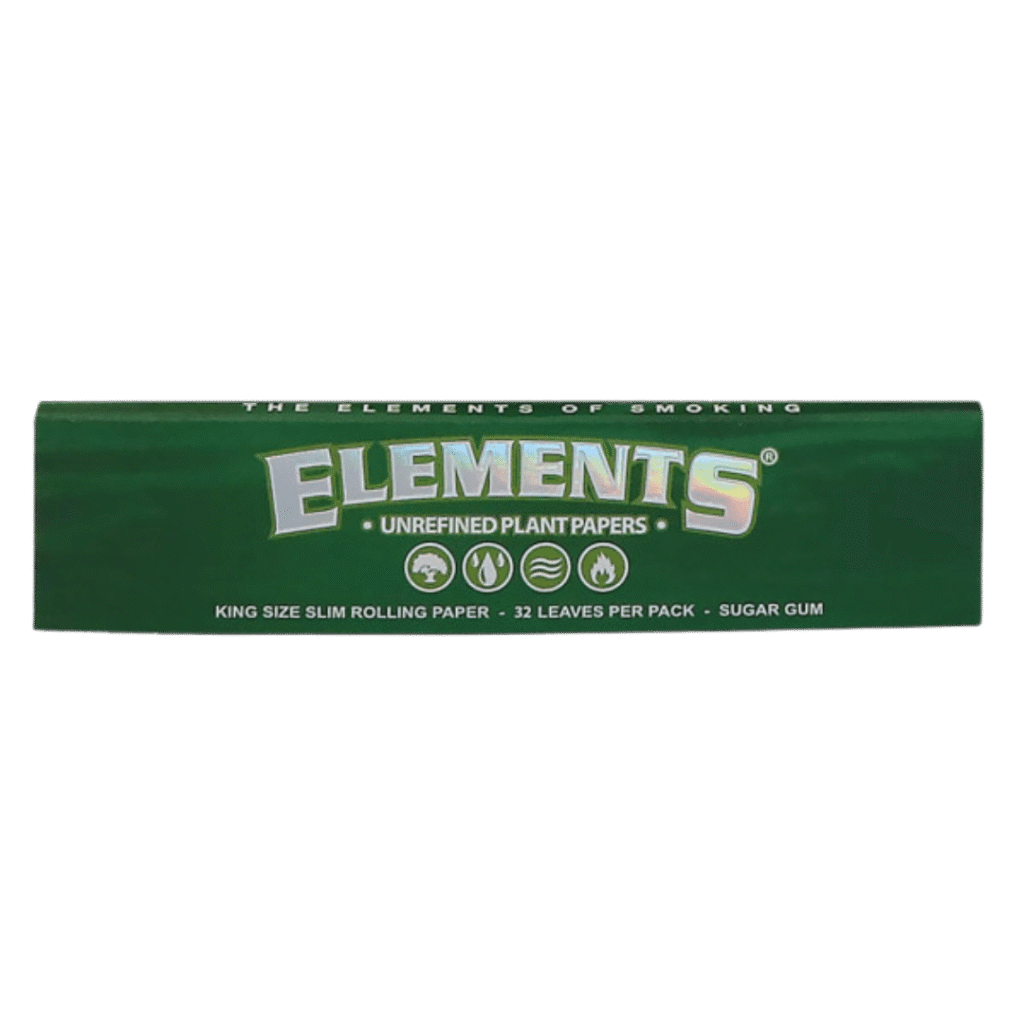 Elements - King size slim Green Ris papir