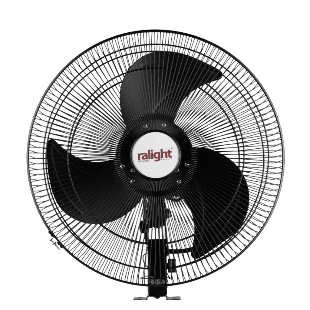 Ralight vægventilator 45cm - 75W, sort