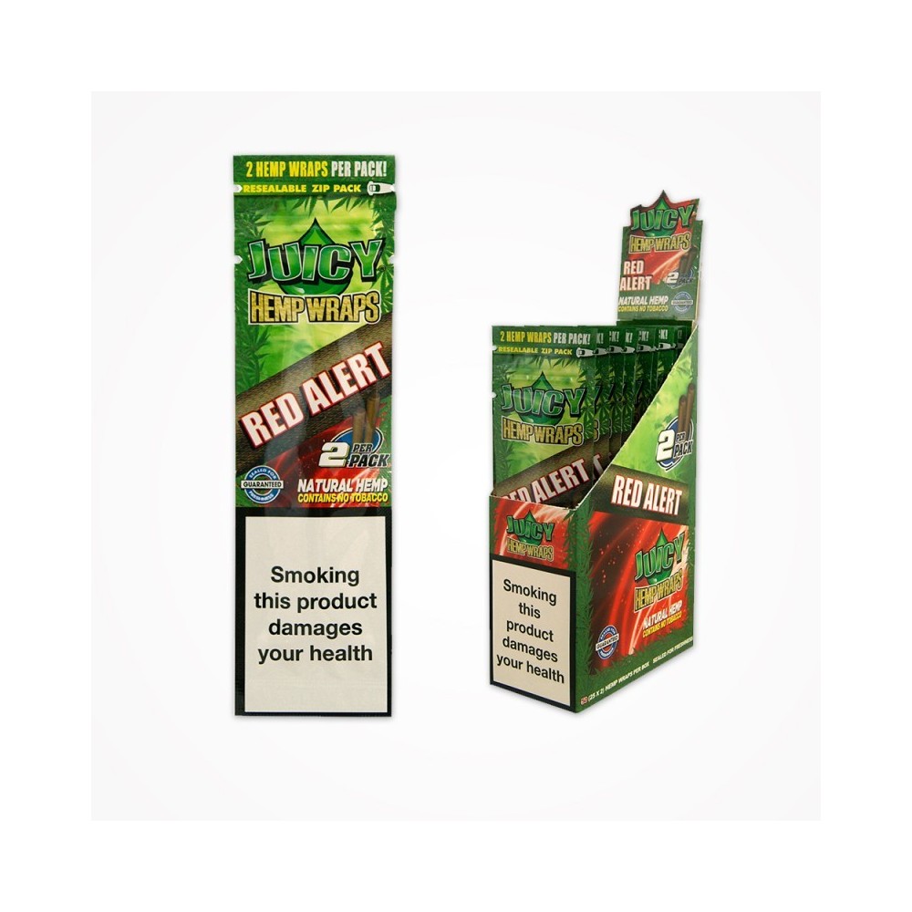 Juicy Jay’s Hemp Wraps – Red Alert Strawberry – 2 stk.